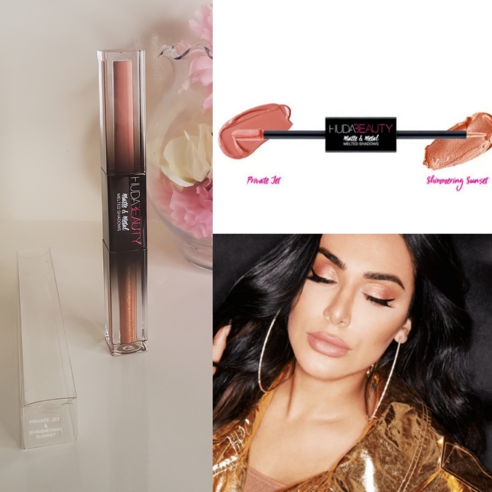 Huda Beauty (Private Jet & Shimmering Sunset) Matte & Metal Melte…